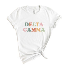 Load image into Gallery viewer, DG Delta Gamma Bright and Colorful Sorority T-Shirt - Kite and Crest
