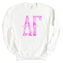 Load image into Gallery viewer, DG Delta Gamma Pink Floral Sorority Crewneck Sweatshirt - Kite and Crest
