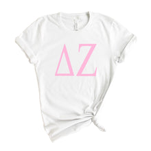 Load image into Gallery viewer, DZ Delta Zeta Very Pink Sorority T-Shirt - Kite and Crest
