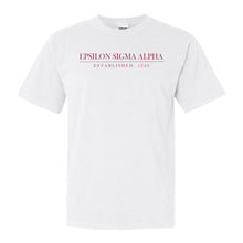 Load image into Gallery viewer, Epsilon Sigma Alpha Boyfriend Comfort Colors T-Shirt - Kite and Crest
