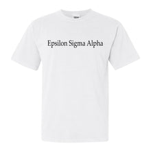Load image into Gallery viewer, Epsilon Sigma Alpha Clean and Simple Comfort Colors T-Shirt - Kite and Crest
