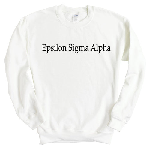 Epsilon Sigma Alpha Clean and Simple Sweatshirt - Fraternity Crewneck Sweatshirt - Kite and Crest