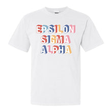 Load image into Gallery viewer, Epsilon Sigma Alpha Colorful 3D Comfort Colors T-Shirt - Kite and Crest
