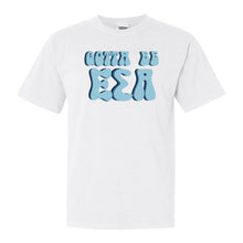 Load image into Gallery viewer, Epsilon Sigma Alpha Happy to be Comfort Colors T-Shirt - Kite and Crest
