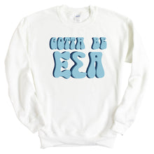 Load image into Gallery viewer, Epsilon Sigma Alpha Happy to be Sweatshirt - Fraternity Crewneck Sweatshirt - Kite and Crest
