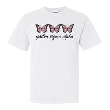 Load image into Gallery viewer, Epsilon Sigma Alpha Trendy Butterfly Comfort Colors T-Shirt - Kite and Crest
