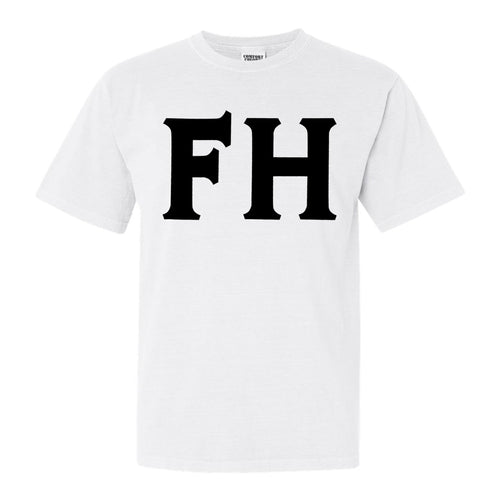 Farmhouse Basic Black Letters Comfort Colors T-Shirt - Fraternity Tee - Kite and Crest