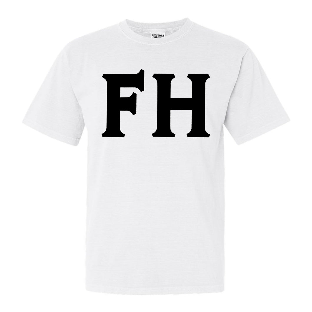 Farmhouse Basic Black Letters Comfort Colors T-Shirt - Fraternity Tee - Kite and Crest