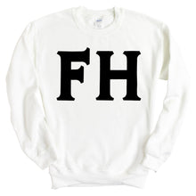 Load image into Gallery viewer, Farmhouse Basic Black Letters Sweatshirt - Fraternity Crewneck Sweatshirt - Kite and Crest
