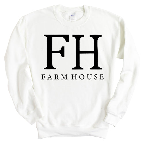 Farmhouse Block Letter Sweatshirt - Fraternity Crewneck Sweatshirt - Kite and Crest