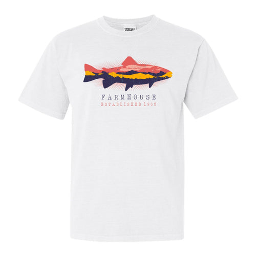 Farmhouse Fishing Comfort Colors T-Shirt - Fraternity Tee - Kite and Crest