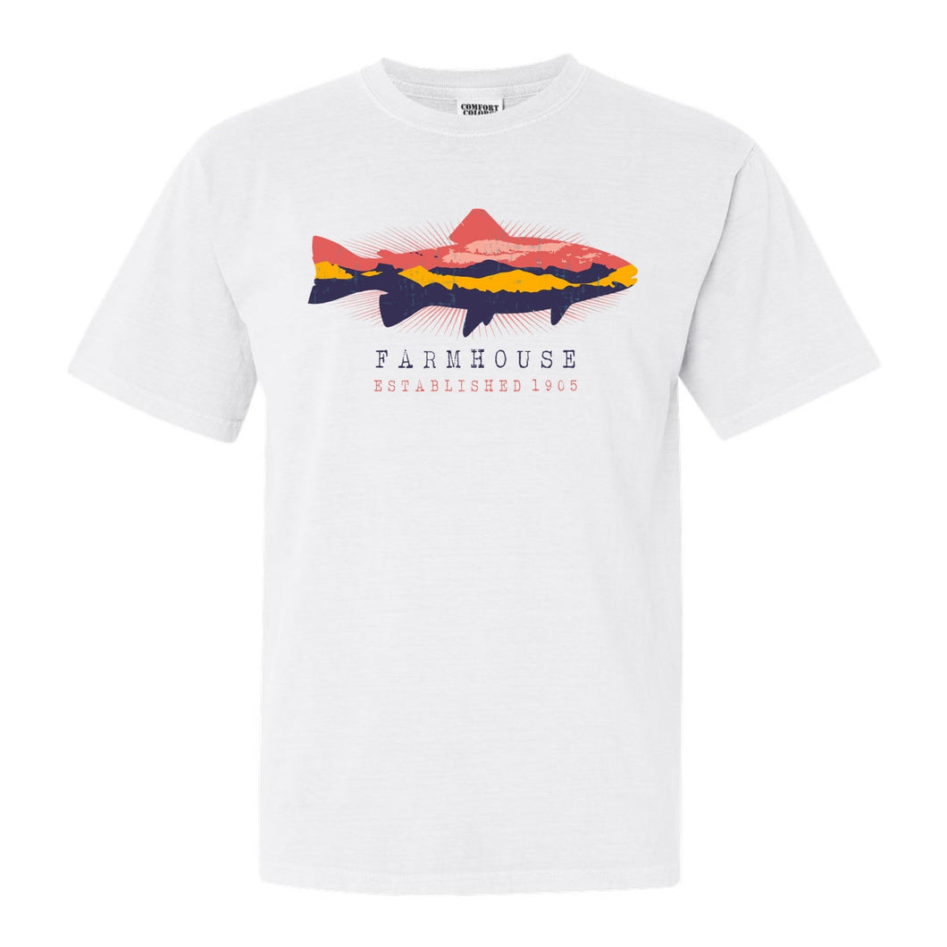 Farmhouse Fishing Comfort Colors T-Shirt - Fraternity Tee - Kite and Crest