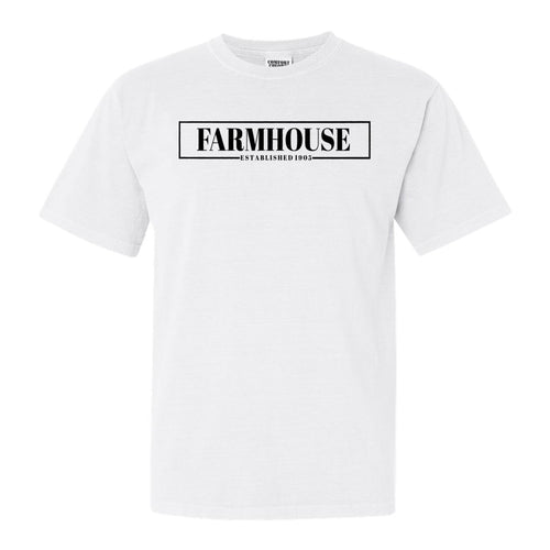 Farmhouse Fraternal Block Comfort Colors T-Shirt - Fraternity Tee - Kite and Crest