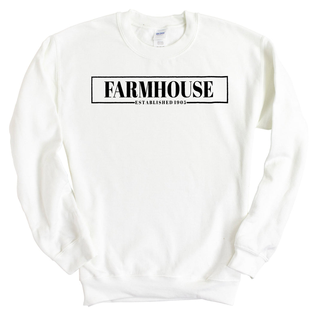 Farmhouse Fraternal Block Sweatshirt - Fraternity Crewneck Sweatshirt - Kite and Crest