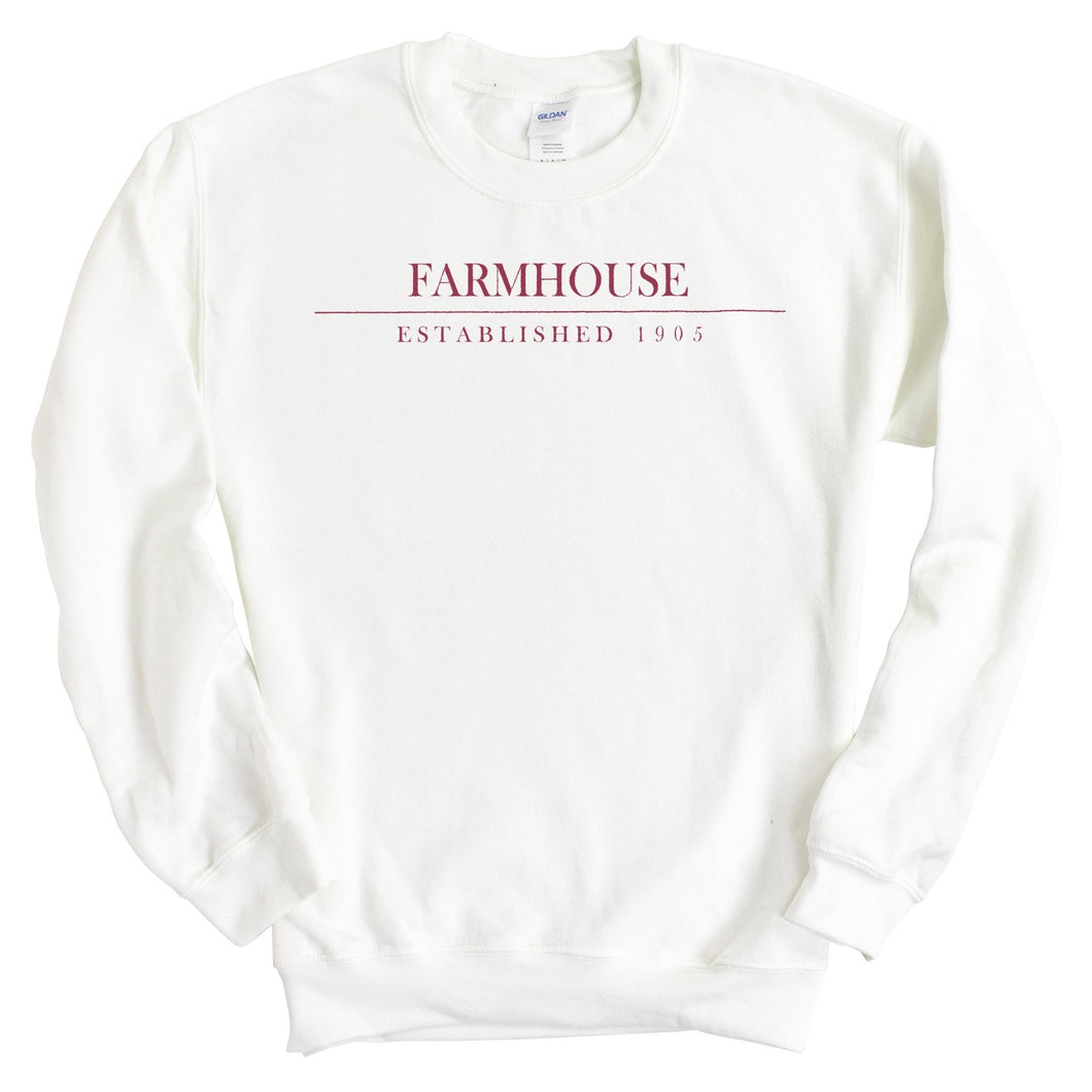 Farmhouse Old Fashioned Vintage Sweatshirt - Fraternity Crewneck Sweatshirt - Kite and Crest
