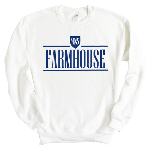 Farmhouse Shield Sweatshirt - Fraternity Crewneck Sweatshirt - Kite and Crest