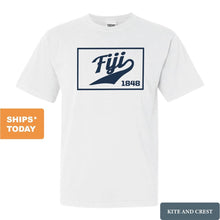 Load image into Gallery viewer, FIJI Comfort Colors T-Shirt - FIJI Baseball Boxed Shirt - Kite and Crest
