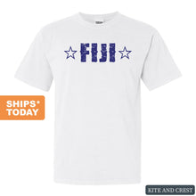 Load image into Gallery viewer, FIJI Comfort Colors T-Shirt - FIJI Fraternal Star Shirt - Kite and Crest
