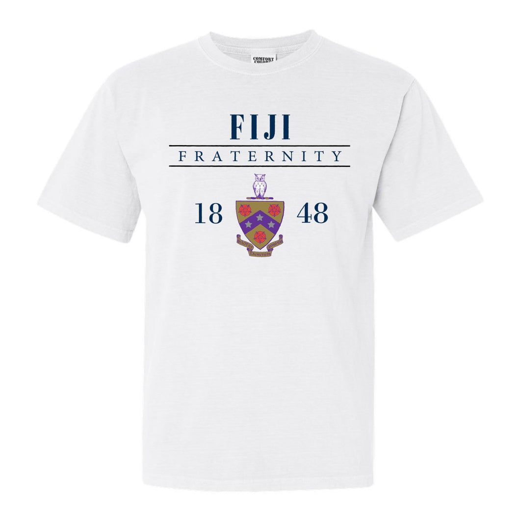 FIJI Comfort Colors T-Shirt - FIJI Large Crest Shirt - Kite and Crest
