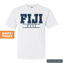 Load image into Gallery viewer, FIJI Comfort Colors T-Shirt - FIJI Washed Letters Shirt - Kite and Crest
