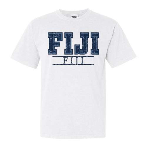FIJI Comfort Colors T-Shirt - FIJI Washed Letters Shirt - Kite and Crest