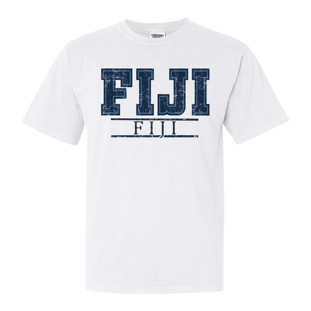 FIJI Comfort Colors T-Shirt - FIJI Washed Letters Shirt - Kite and Crest