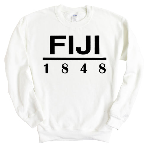 FIJI Sweatshirt - FIJI Black Letters Crewneck Sweatshirt - Kite and Crest