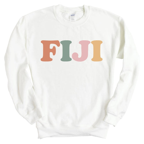 FIJI Sweatshirt - FIJI Bright and Colorful Crewneck Sweatshirt - Kite and Crest