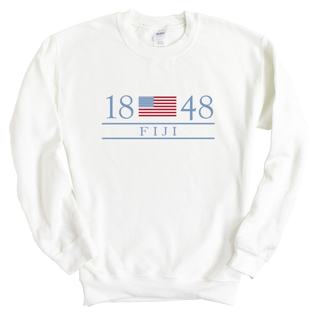 FIJI Sweatshirt - FIJI Flag Year Crewneck Sweatshirt - Kite and Crest