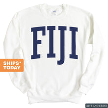 Load image into Gallery viewer, FIJI Sweatshirt - FIJI Intrinsic Lettered Crewneck Sweatshirt - Kite and Crest
