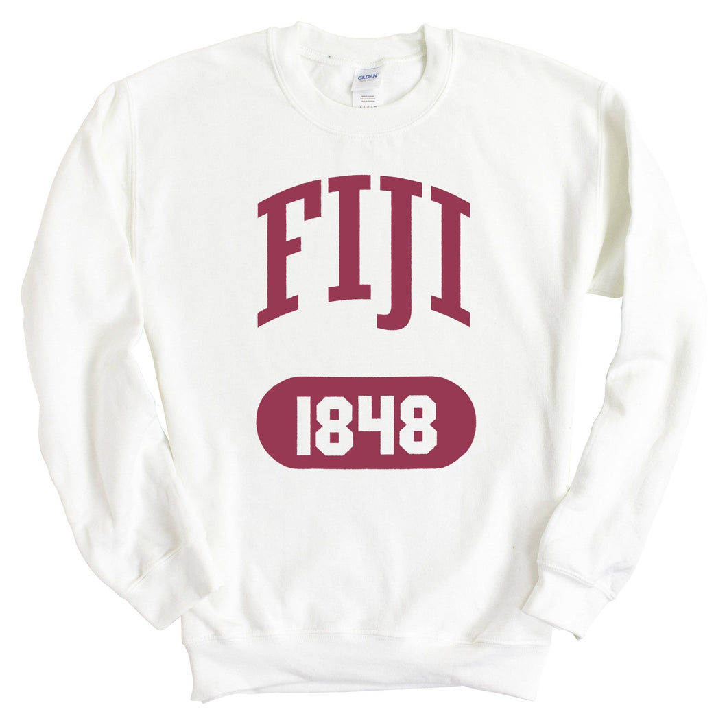 FIJI Sweatshirt - FIJI Large Athletic Crewneck Sweatshirt - Kite and Crest