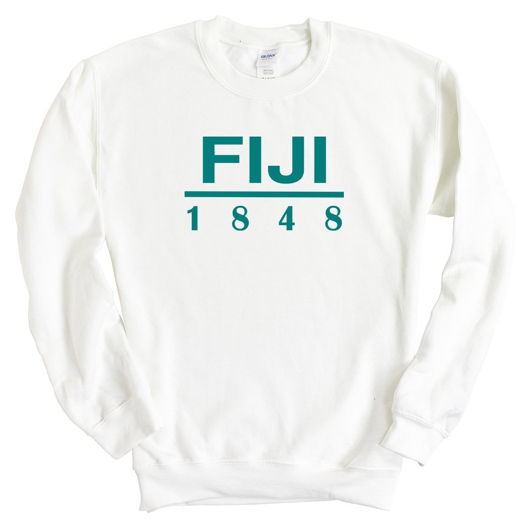 FIJI Sweatshirt - FIJI Lettered Basic Crewneck Sweatshirt - Kite and Crest