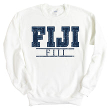 Load image into Gallery viewer, FIJI Sweatshirt - FIJI Washed Letters Crewneck Sweatshirt - Kite and Crest
