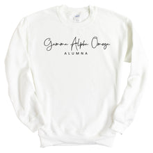 Load image into Gallery viewer, Gamma Alpha Omega Sorority Alumna Crewneck Sweatshirt - Kite and Crest
