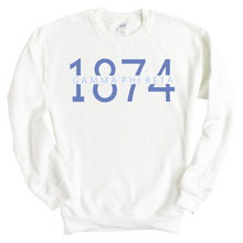 Load image into Gallery viewer, Gamma Phi Beta Sweatshirt - GPHI (Gamma Phi) Year Crewneck Sweatshirt - Kite and Crest
