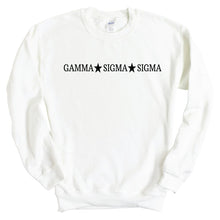 Load image into Gallery viewer, Gamma Sigma Sigma Black Star Crewneck Sweatshirt - Kite and Crest
