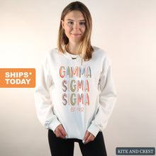 Load image into Gallery viewer, Gamma Sigma Sigma Cooper Crewneck Sweatshirt - Kite and Crest
