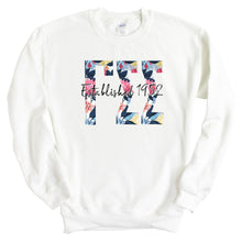 Load image into Gallery viewer, Gamma Sigma Sigma Floral Block Crewneck Sweatshirt - Kite and Crest
