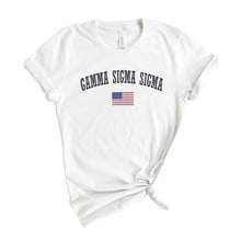 Load image into Gallery viewer, Gamma Sigma Sigma USA T-shirt - Kite and Crest
