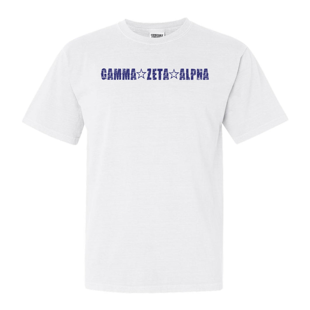 Gamma Zeta Alpha Fraternal Star Comfort Colors T-Shirt - Fraternity Tee - Kite and Crest