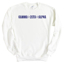 Load image into Gallery viewer, Gamma Zeta Alpha Fraternal Star Sweatshirt - Fraternity Crewneck Sweatshirt - Kite and Crest
