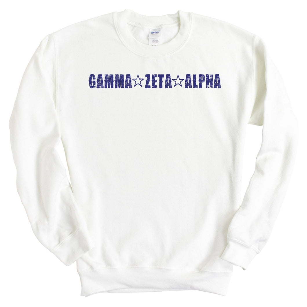 Gamma Zeta Alpha Fraternal Star Sweatshirt - Fraternity Crewneck Sweatshirt - Kite and Crest