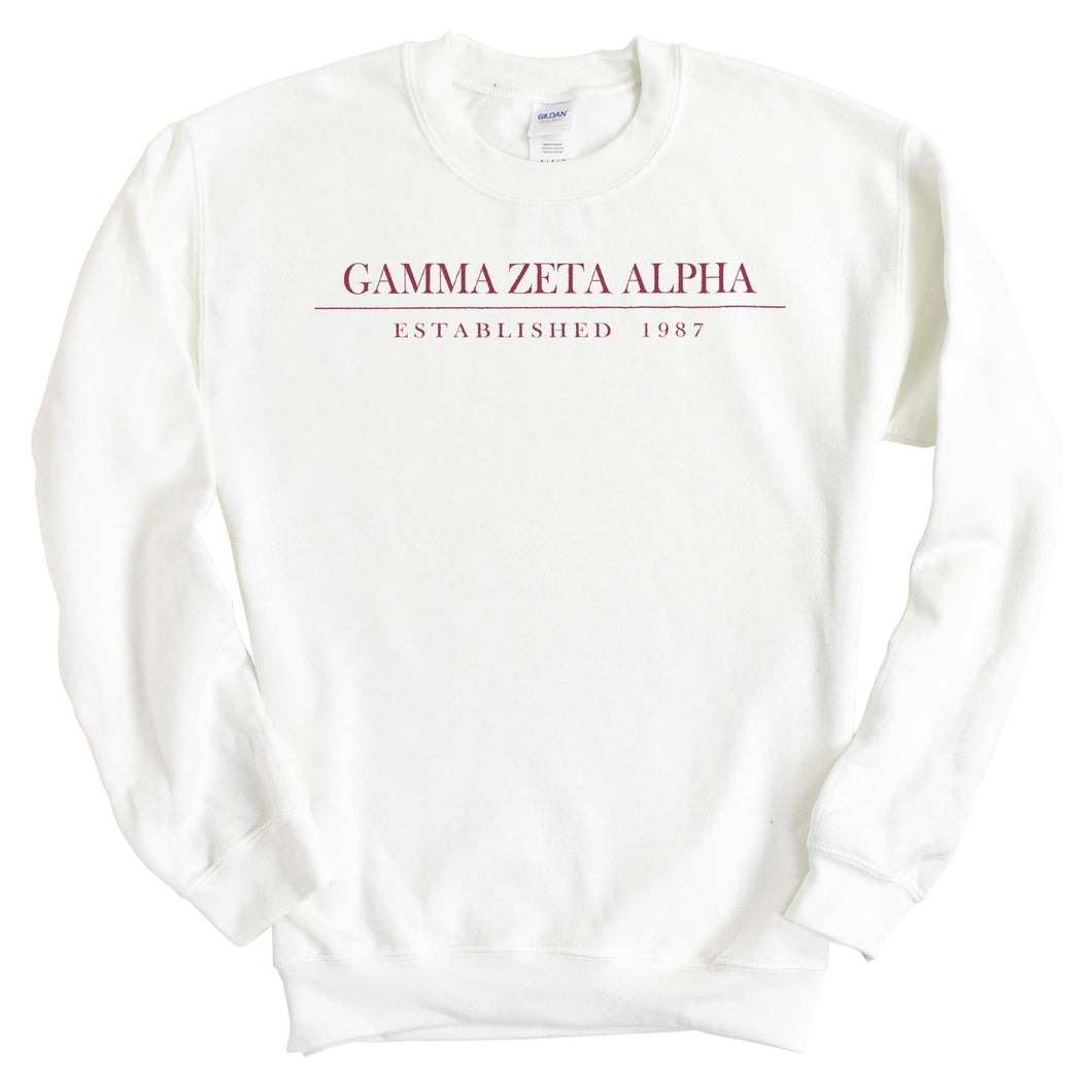 Gamma Zeta Alpha Old Fashioned Vintage Sweatshirt - Fraternity Crewneck Sweatshirt - Kite and Crest