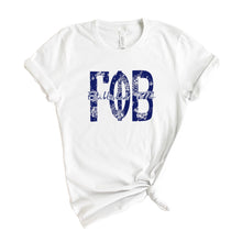 Load image into Gallery viewer, GPHI Gamma Phi Beta Blue Floral Sorority T-Shirt - Kite and Crest
