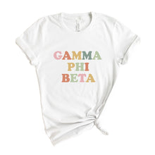 Load image into Gallery viewer, GPHI Gamma Phi Beta Bright and Colorful Sorority T-Shirt - Kite and Crest

