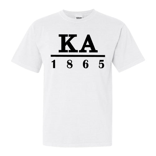 Kappa Alpha Order Comfort Colors T-Shirt - KA Black Letters Shirt - Kite and Crest