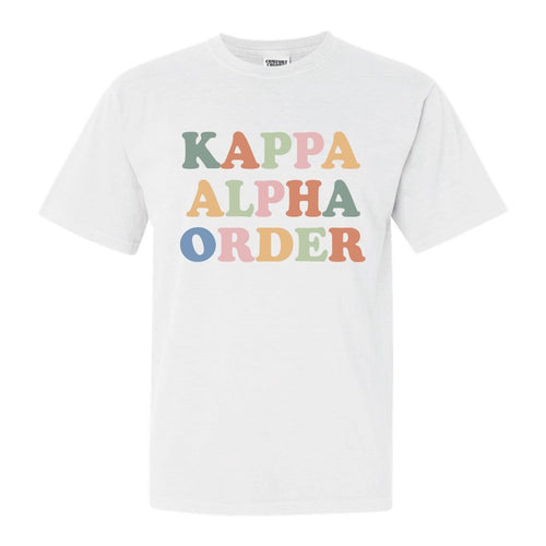 Kappa Alpha Order Comfort Colors T-Shirt - KA Bright and Colorful Shirt - Kite and Crest