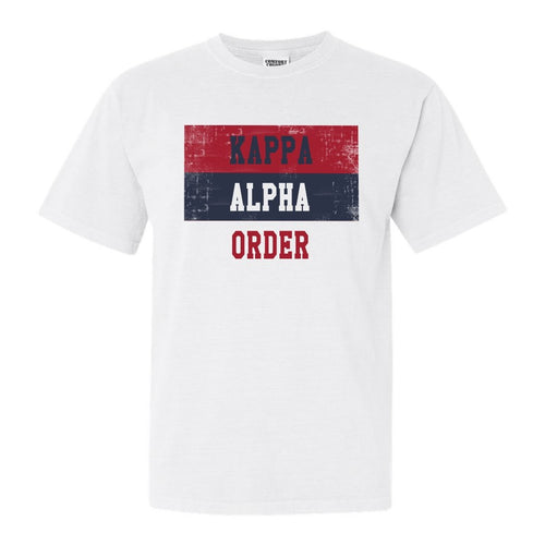 Kappa Alpha Order Comfort Colors T-Shirt - KA Colorful Stripe Shirt - Kite and Crest