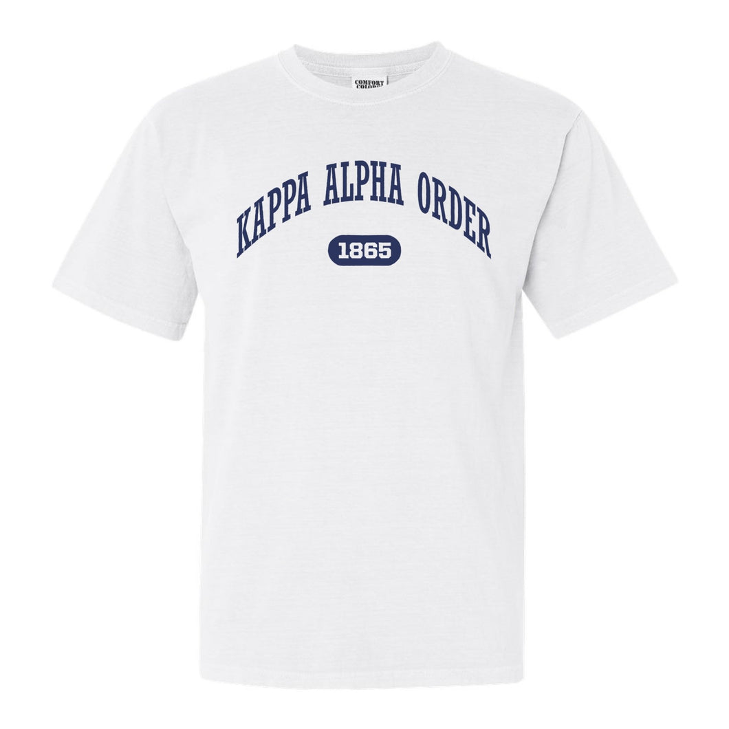 Kappa Alpha Order Comfort Colors T-Shirt - KA Fraternal Arch Shirt - Kite and Crest