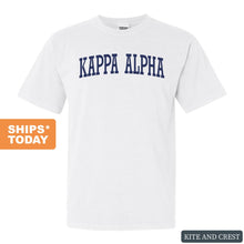 Load image into Gallery viewer, Kappa Alpha Order Comfort Colors T-Shirt - KA Intrinsic Lettered Shirt - Kite and Crest
